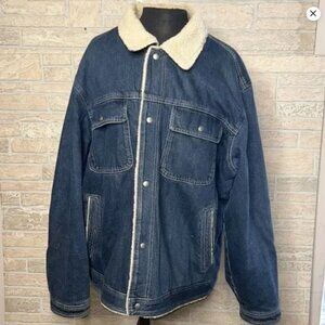Eddie Bauer Sherpa Lined Jean Jacket Men's Size XL